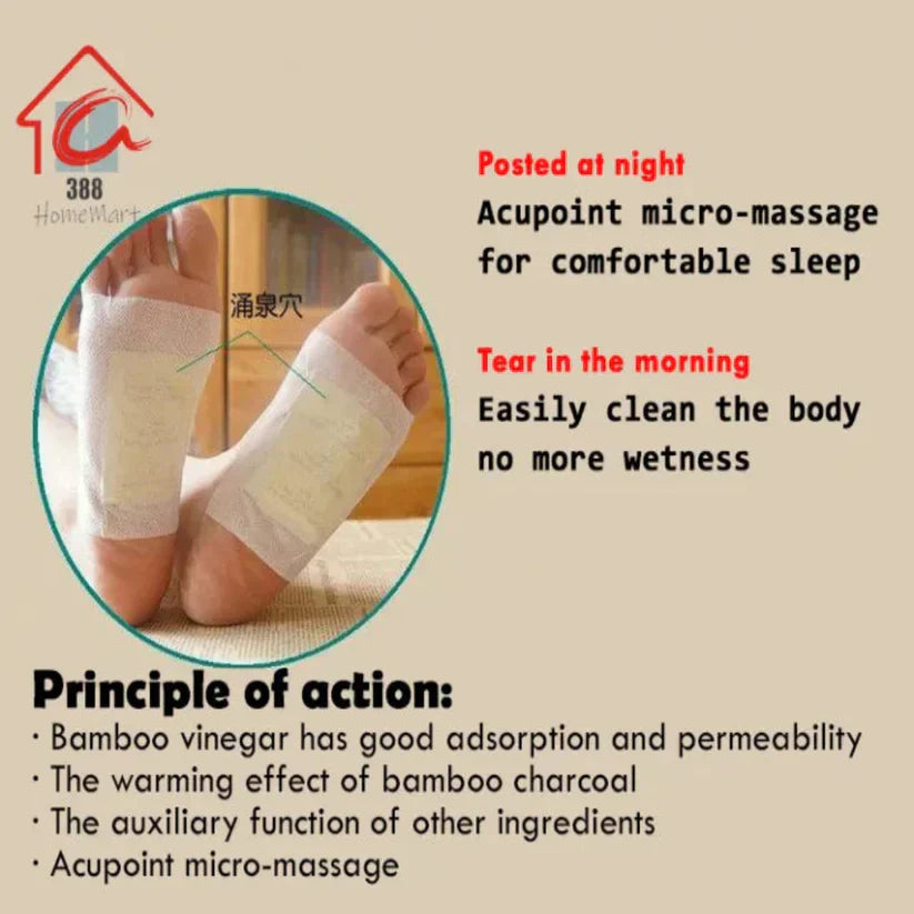 100% Merbal & Fat Loss Detox Foot Pads (1 BOX = 10 PATCHES)
